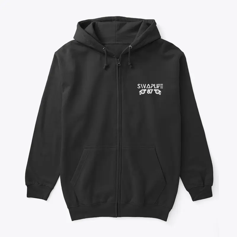 SWAPLIFE87(WHITE) ZIP-UP HOODIE