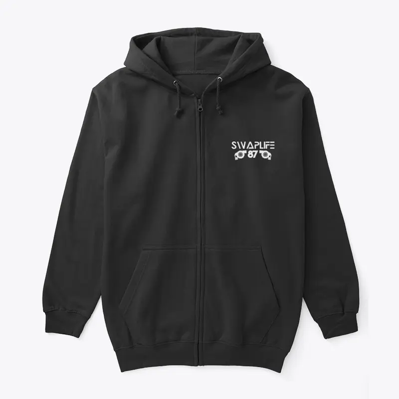 SWAPLIFE87(WHITE) ZIP-UP HOODIE